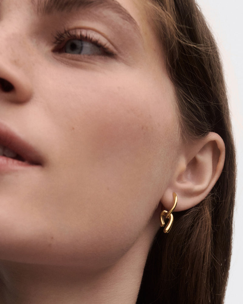 Orecchini a cerchio mini Twist