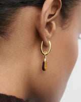 Orecchino a cerchio singolo occhio di tigre Jupiter