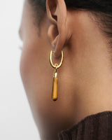 Orecchino a cerchio singolo occhio di tigre large Jupiter