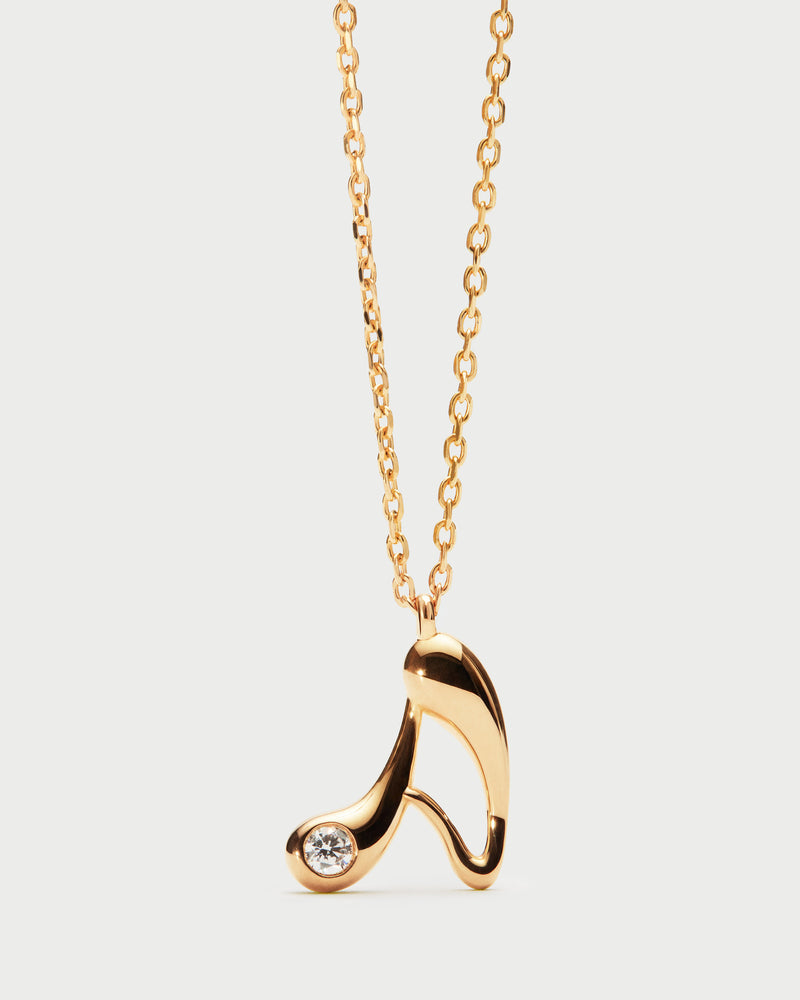 Collana con pendente iniziale A