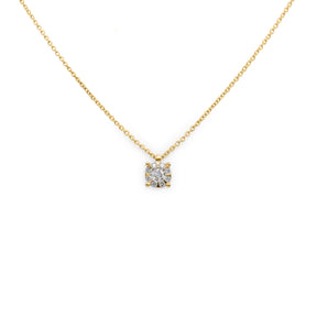 Girocollo Punto Luce Illusione Diamanti Oro Giallo Ct 0.17-Girocolli-GRANARELLI-Gioielleria Granarelli