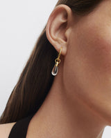 Orecchino a cerchio singolo cristallo di rocca Jupiter