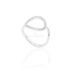 Anello Cerchio Diamanti Bianchi Oro bianco-Anelli-CRIVELLI-Gioielleria Granarelli