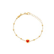 Bracciale Baby Cuore smaltato in Oro Giallo-Bracciali-GRANARELLI-Gioielleria Granarelli