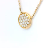 Girocollo Piastra In oro Rosa e Pavè di Diamanti