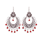 Orecchini Yvone Christa Granato Rosso