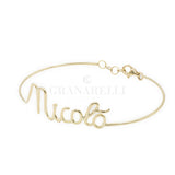 Bracciale Rigido Nome Nicolò In Oro Giallo