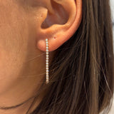 Orecchini Barretta Pendente in Oro Rosa