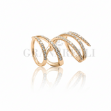 Multi -fascinating ring of rose gold winding in rose gold