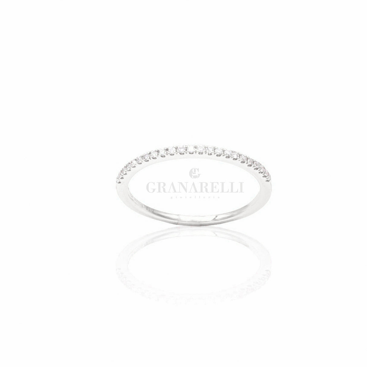 Anello Fedina Sottile In Oro Bianco-Anelli-CRIVELLI-Gioielleria Granarelli