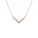 Girocollo in oro rosa e diamanti