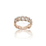 Anello Groumette  in Oro Rosa e Diamanti ct 0.95
