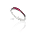 Fedina Scalata Rubini 0.67kt in Oro Bianco