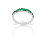 Fedina Scalata Smeraldi 0.50kt Oro Bianco