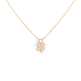 Ciondolo Quadrifoglio in Oro Rosa e Diamanti-BUONOCORE-235-QUAD-D-Gioielleria Granarelli