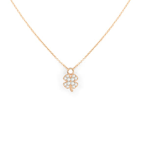 Ciondolo Quadrifoglio in Oro Rosa e Diamanti-BUONOCORE-235-QUAD-D-Gioielleria Granarelli