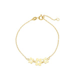 Bracciale Silhouette Fiori in Oro Giallo-Bracciali-GRANARELLI-Gioielleria Granarelli