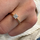 Anello Solitario in Oro Giallo 0.30kt