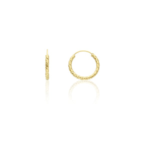 Cerchio attorcigliato diametro 15-Orecchini-GioGio-Gioielleria Granarelli