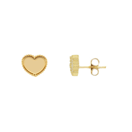 Orecchini Cuore In Oro Giallo-Orecchini-GRANARELLI-Gioielleria Granarelli