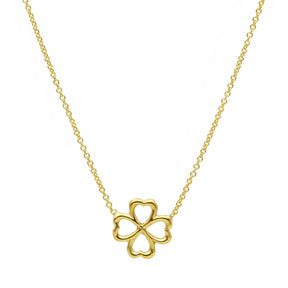 Girocollo con Quadrifoglio in Oro Giallo 9kt-Girocolli-GRANARELLI-Gioielleria Granarelli