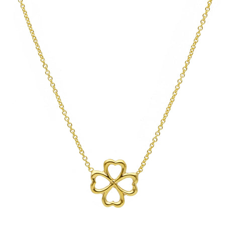 Girocollo con Quadrifoglio in Oro Giallo 9kt-Girocolli-GRANARELLI-Gioielleria Granarelli