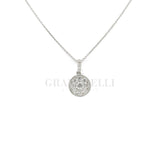 White gold diamond flower crew