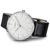 Max Bill Automatic Quadrante Argento Cinturino Pelle