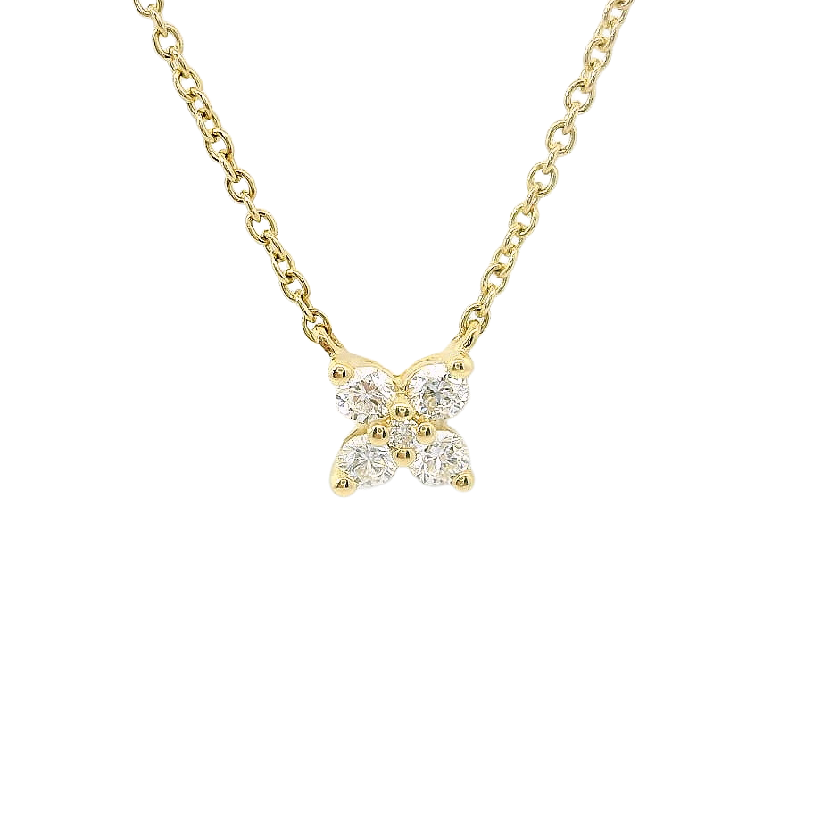 Collana Punto Luce Fiore Oro Giallo