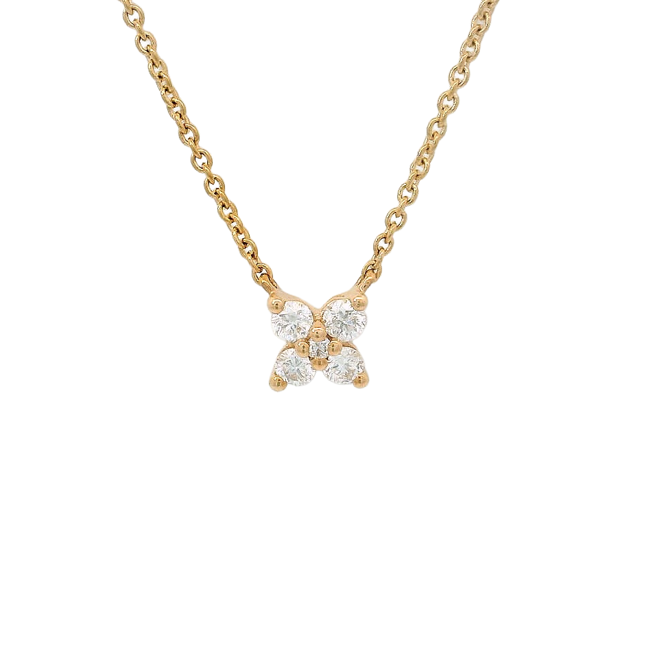 Collana Punto Luce Fiore Oro Rosa