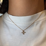 Girocollo mini fiore in oro rosa