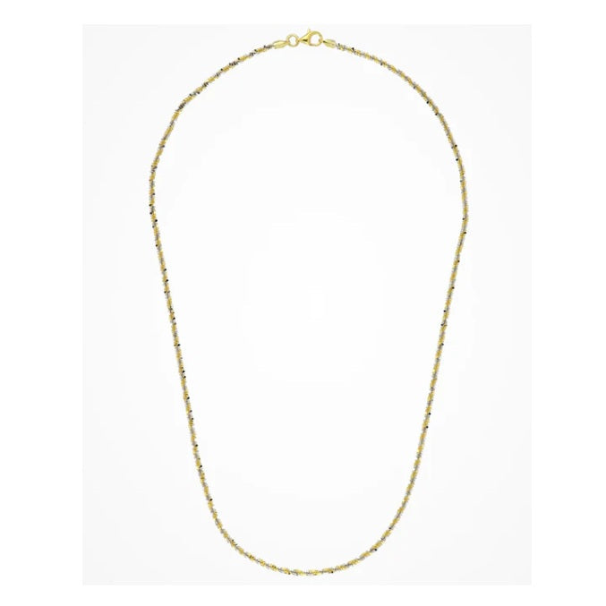 Collana in Argento e Oro Giallo Rock Twist