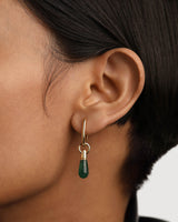 Orecchino a Cerchio Singolo Avventurina Verde Jupiter