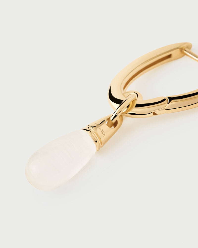 Orecchino a cerchio singolo cristallo di rocca Jupiter