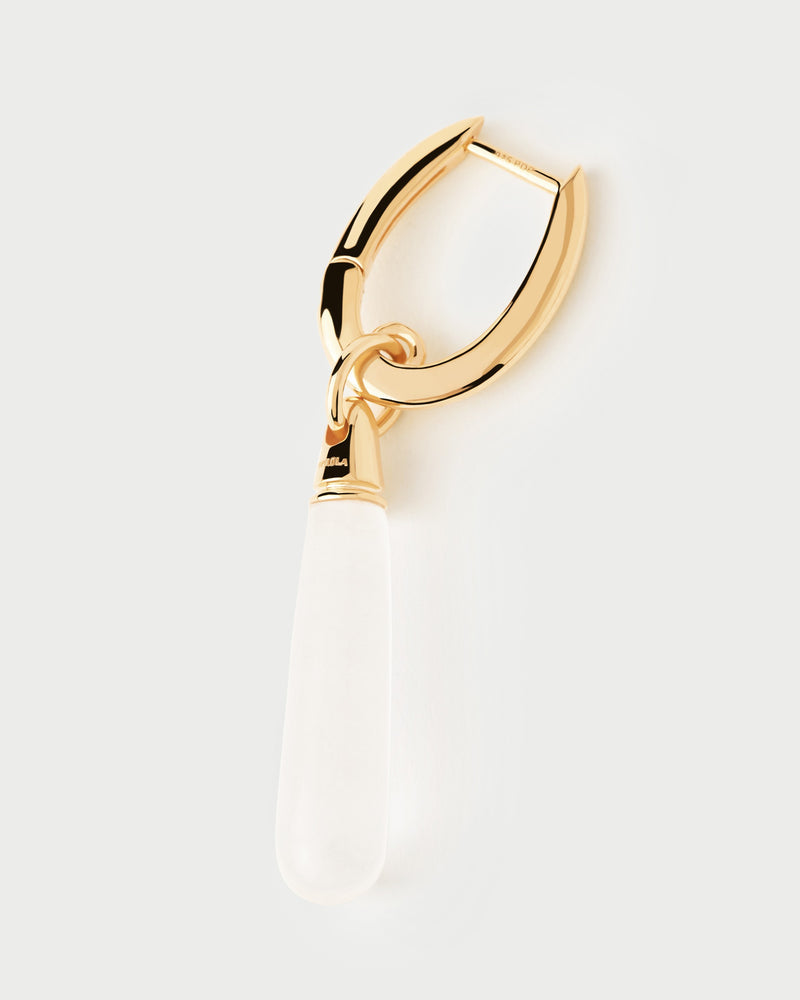 Orecchino a cerchio singolo cristallo di rocca large Jupiter