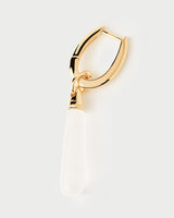 Orecchino a cerchio singolo cristallo di rocca large Jupiter