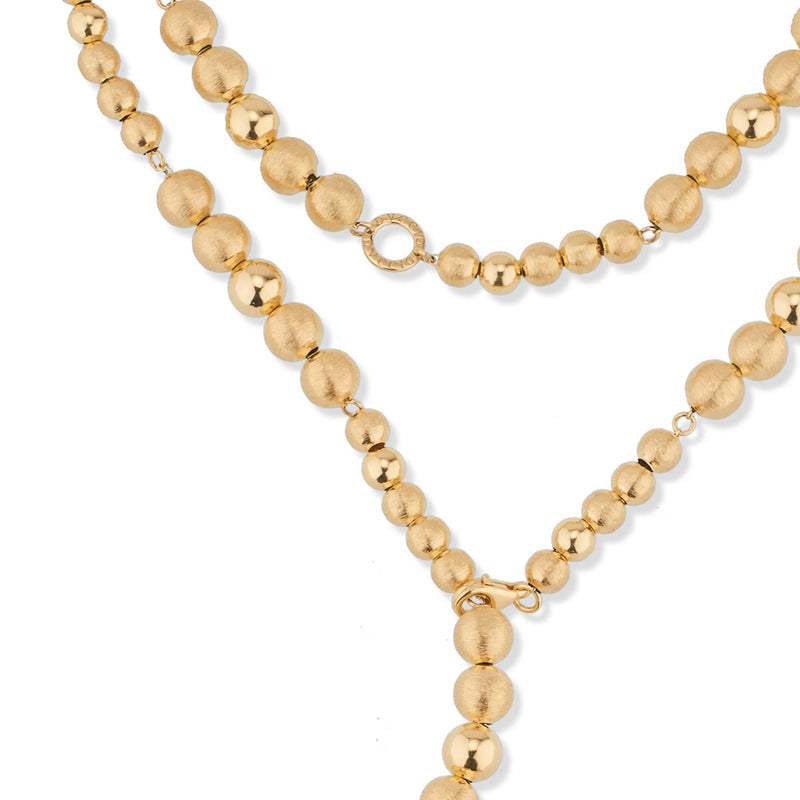 Collana Saba Sfere Setate 125cm