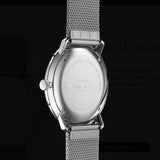 Max Bill Quarz Quadrante Argento Cinturino Acciaio