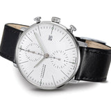 Max Bill Chronoscope Quadrante Argento Cinturino Pelle