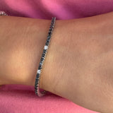 Bracciale Tennis Diamanti Neri 2.80kt e Spot Bianchi-Bracciali-RECARLO-Gioielleria Granarelli