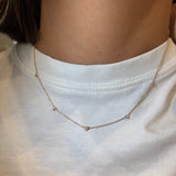 Girocollo mini cuori in oro rosa