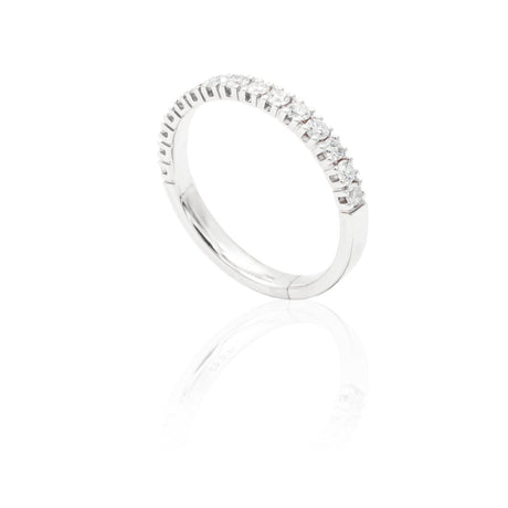 Anello Fedina con Diamanti 0.41kt in Oro Bianco-Anelli-GRANARELLI-13-Gioielleria Granarelli