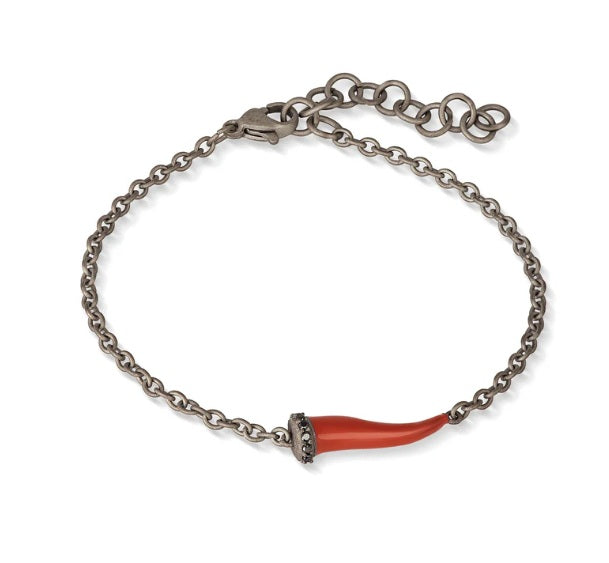 Charms Bracelet with Red Horn