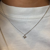 Girocollo mini fantasia in oro bianco