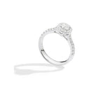 Anello solitario 0,63, con contorno