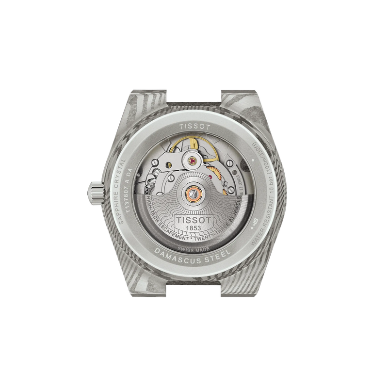 PRX Acciaio Damascato e Pelle 38mm