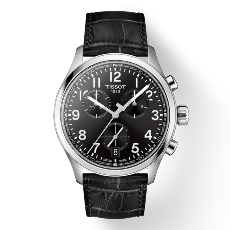 Chrono L Quarzo Nero Pelle Nera 42mm