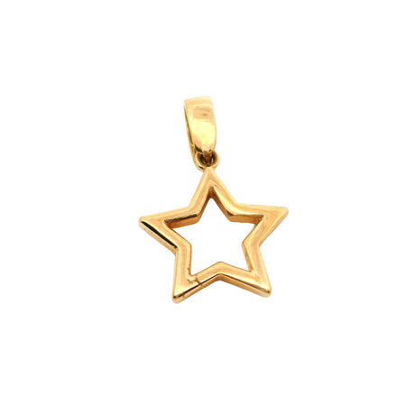 Ciondolo stella silhouette in oro giallo-Ciondoli-GRANARELLI-Gioielleria Granarelli