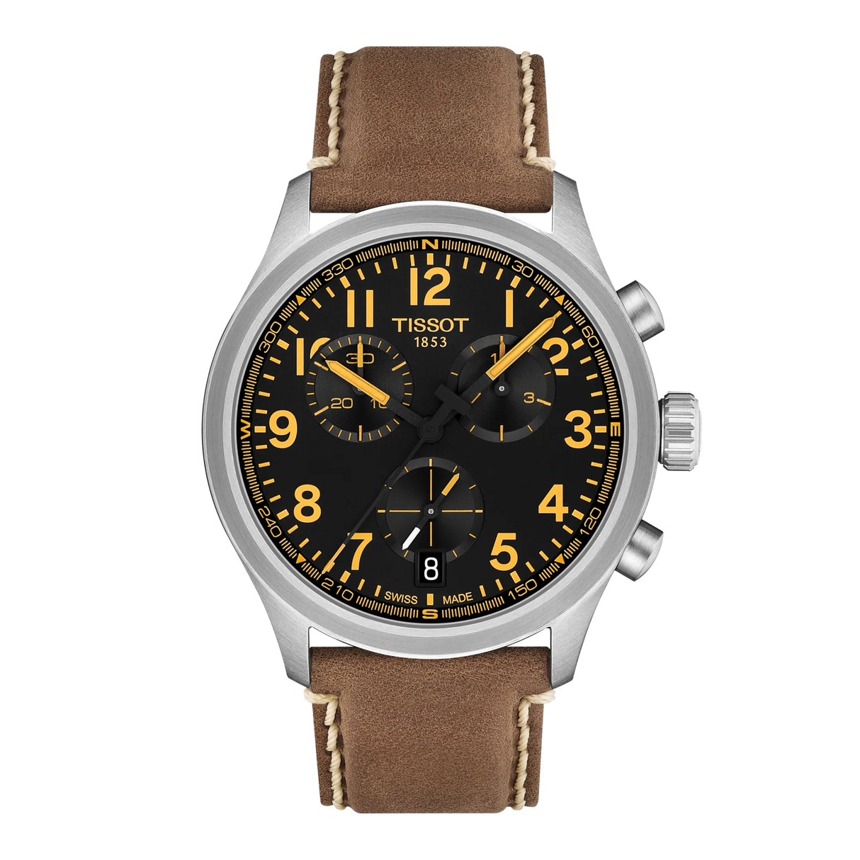 Chrono L Quarzo Nero Pelle 42mm