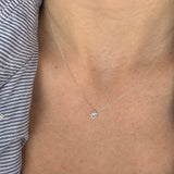Girocollo Punto Luce Diamante 0,26ct FSI taglio Cuore